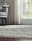 Luxurious Oriental Green Hand Knotted Wool Rug
