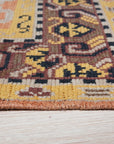 Jade Oriental Rust Hand Knotted Wool Rug, showcasing its intricate hand-knotted construction and warm, earthy tones; a rich rust field layered with jade green accents and a classic oriental design.