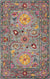 Isolated view of Maya Artisan Blue Hand Tufted Wool Rug, showcasing its design.