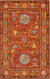 Willow Jade Rust Hand Tufted Wool Rug, showcasing its intricate, earthy design of jade green and rust tones against a lighter background.