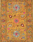 Isolated view of Violet Ruby Yellow Hand Tufted Wool Rug, showcasing its vibrant abstract design.