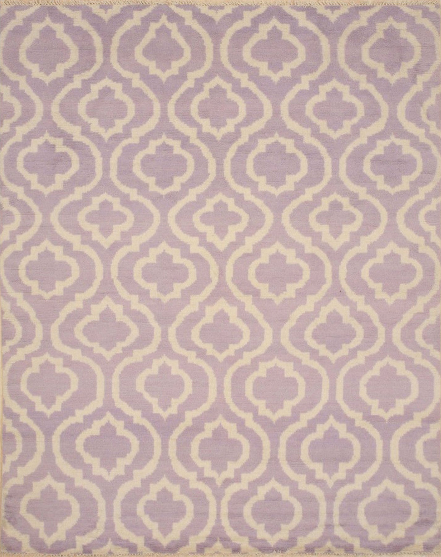 Isolated view of Elegant Moroccan Purple Hand Knotted Wool Rug, showcasing its design.