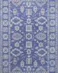 Isolated view of Rustic Oriental Blue Hand Tufted Wool Rug, showcasing its design.