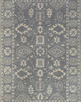 Isolated view of Louie Oriental Gray Hand Tufted Wool Rug, showcasing its intricate Oriental design.