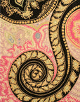 Isolated view of Opulent Nina Black Hand Tufted Wool Rug, showcasing its geometric Art Deco-inspired design.