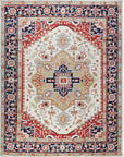 Luxurious Oriental Ivory Hand Knotted Wool Rug
