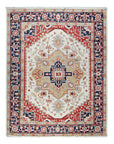 Luxurious Oriental Ivory Hand Knotted Wool Rug