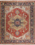 Isolated view of Harlow Oriental Rust Hand Knotted Wool Rug, showcasing its intricate floral and geometric design in warm rust tones.