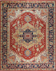 Isolated view of Exquisite Traditional Red Hand Knotted Wool Rug, showcasing its intricate floral and geometric design.