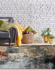 Kira Sophie Gray Hand Knotted Wool Rug, its intricate pattern and subtle gray hues blending seamlessly into a warm, inviting living space.
