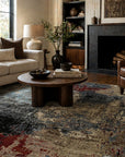 Cozy Modern Charcoal Hand Knotted Wool Rug 4x6 styled in a modern living room - charcoal grey area rug