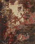Isolated view of Lydia Lila Multicolor Hand Knotted Wool Rug, showcasing its vibrant, textured design.