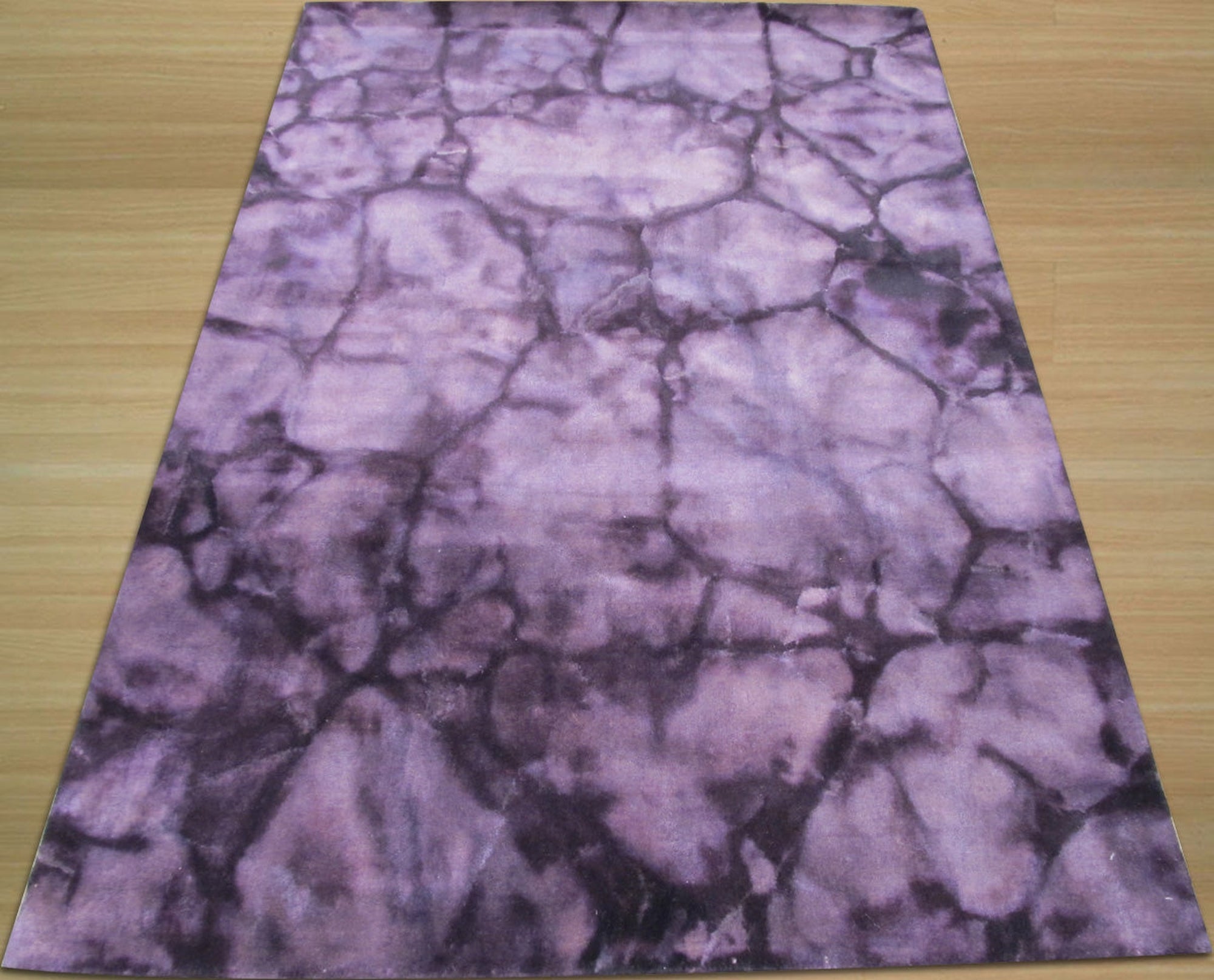 Opulent Rhea Purple Hand Knotted Wool Rug, showcasing intricate details and a rich purple hue, positioned as the fourth view.