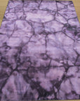 Opulent Rhea Purple Hand Knotted Wool Rug, showcasing intricate details and a rich purple hue, positioned as the fourth view.