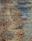 Isolated view of Rustic Fiona Gray Hand Knotted Wool Rug, showcasing its design.