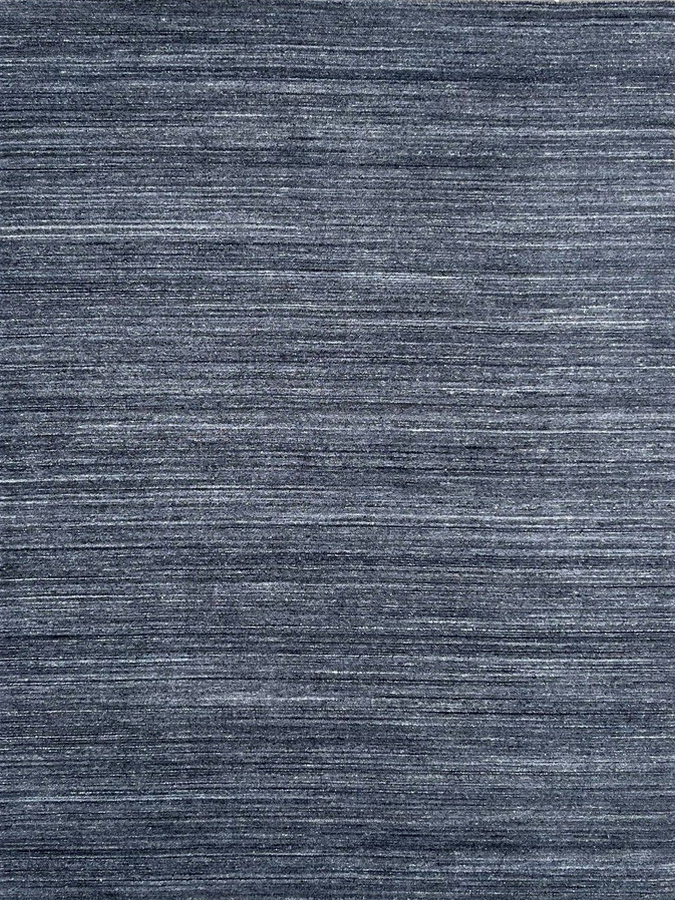 Isolated view of Delicate Striped Charcoal Handmade Wool Rug, showcasing its design.