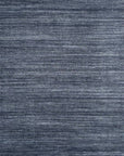 Isolated view of Delicate Striped Charcoal Handmade Wool Rug, showcasing its design.