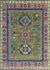 Ava Kazak Light Green Hand Knotted Wool Rug, showcasing its design.