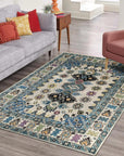 Cozy Lydia Beige Hand Knotted Wool Rug, a soft beige wool rug with subtle variations in tone, lays elegantly on a light hardwood floor, hinting at warmth and comfort.