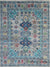 Isolated view: Jasmine Radiant Gray Hand Knotted Wool Rug displaying intricate hand-knotted craftsmanship and radiant gray color variations in its design.