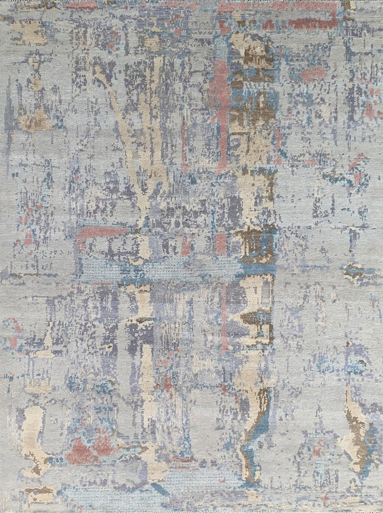 Twilight Mirage Rug Gray Hand Knotted Wool Rug