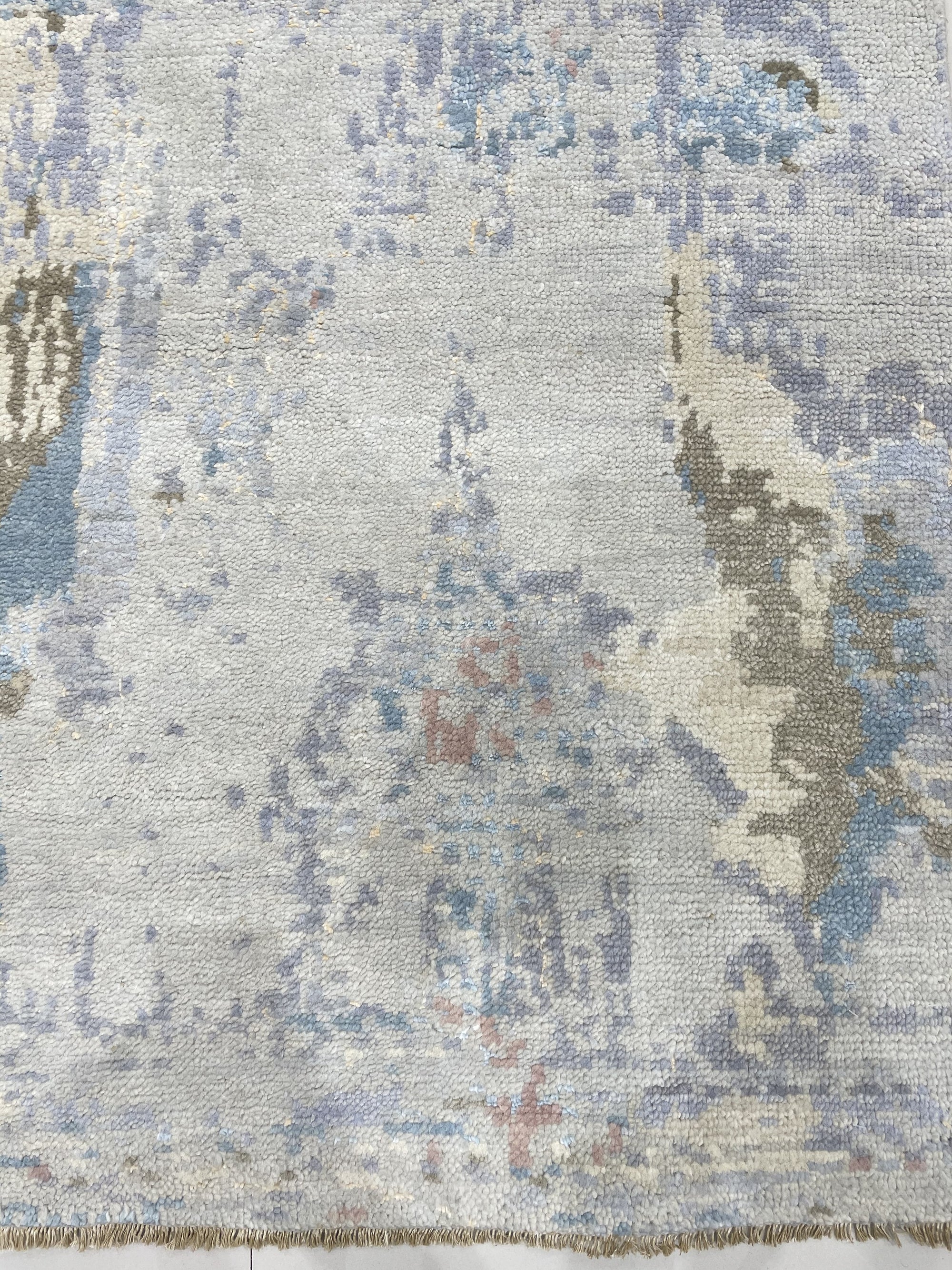 Twilight Mirage Rug Gray Hand Knotted Wool Rug