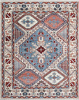 Isolated view of Rustic Isla Gray Hand Knotted Wool Rug, showcasing its design.