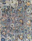 Isolated view of Classic Willow Gray Hand Knotted Wool Rug, showcasing its design.