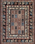 Isolated view of Willow Oriental Charcoal Hand Knotted Wool Rug, showcasing its intricate oriental design.