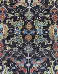Delicate Oriental Brown Hand Knotted Wool Rug, rich browns and intricate floral patterns grace this hand-knotted wool rug, displayed in a home setting enhancing the room's warmth.