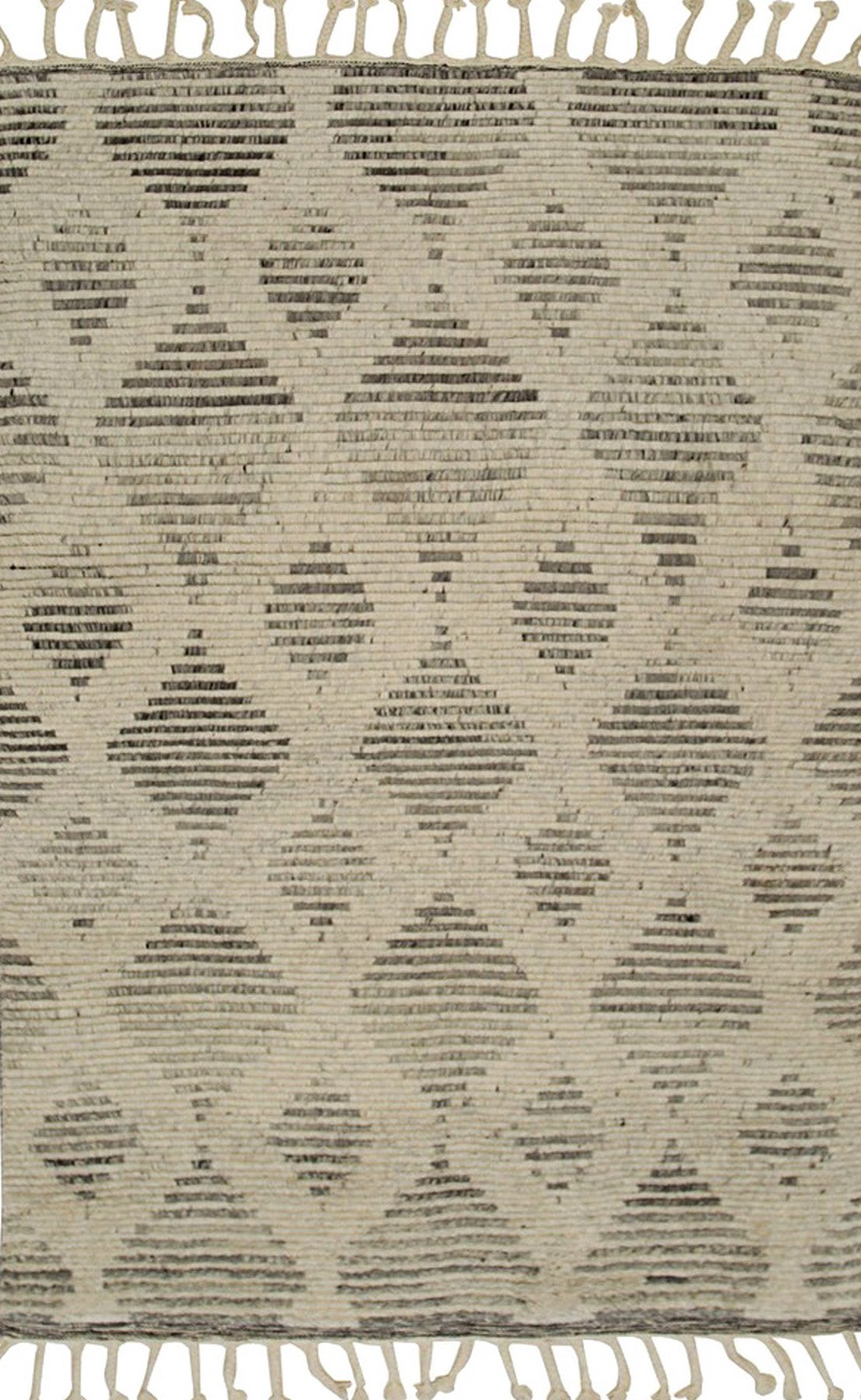 Dazzling Ophelia Beige Hand Knotted Wool Rug, showcasing its intricate hand-knotted construction and elegant beige palette.