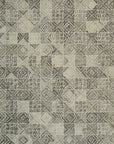 Isolated view of Cozy Quinn Gray Hand Tufted Wool Rug, showcasing its subtle geometric pattern and plush texture.