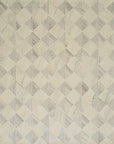 Isolated view of Warm Harlow Gray Hand Tufted Wool Rug, showcasing its plush texture and subtle geometric design.