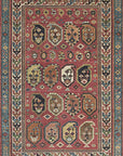 Isolated view of Kira Traditional Red Hand Knotted Wool Rug, showcasing its design.