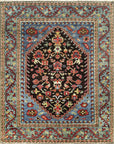 Isolated view of Vibrant Traditional Green Hand Knotted Wool Rug, showcasing its design.