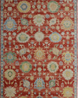 Isolated view of Timeless Comfortable Rust Hand Knotted Wool Rug, showcasing its intricate hand-knotted design.