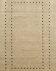 Isolated view of Jasmine Alluring Beige Handmade Wool Rug, showcasing its design.