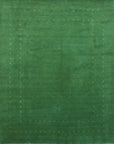 Isolated view of Jasmine Alluring Green Handmade Wool Rug, showcasing its design.