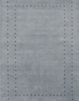 Isolated view of Jasmine Alluring Light Blue Handmade Wool Rug, showcasing its design.