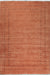 Isolated view of Jasmine Alluring Orange Handmade Wool Rug, showcasing its vibrant color and intricate design.