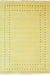 Isolated view of Jasmine Alluring Yellow Handmade Wool Rug, showcasing its design.