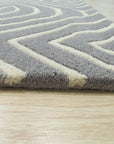 Beautiful Luna Gray Hand Tufted Wool Rug, its subtle grays and textured hand-tufted wool adding warmth and depth to a modern living space.