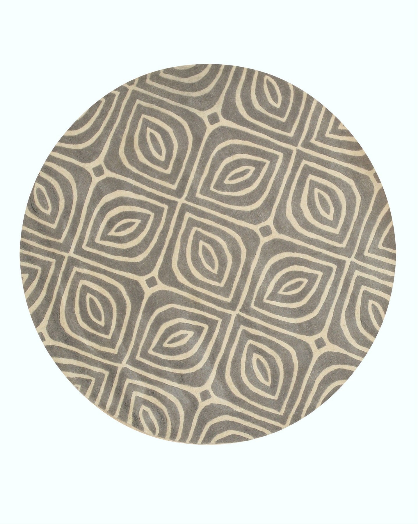 Beautiful Luna Gray Hand Tufted Wool Rug, a sophisticated gray wool rug with a subtle, textural pattern, filling a bright, modern living room space.