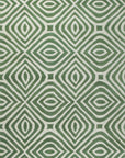 Isolated view of Zinnia Amara Green Hand Tufted Wool Rug, showcasing its design.
