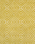 Isolated view of Ruby Para Yellow Hand Tufted Wool Rug, showcasing its design.