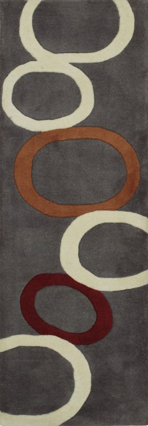 Isolated view of Celia Clara Gray Hand Tufted Wool Rug, showcasing its design.