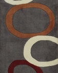 Isolated view of Celia Clara Gray Hand Tufted Wool Rug, showcasing its design.