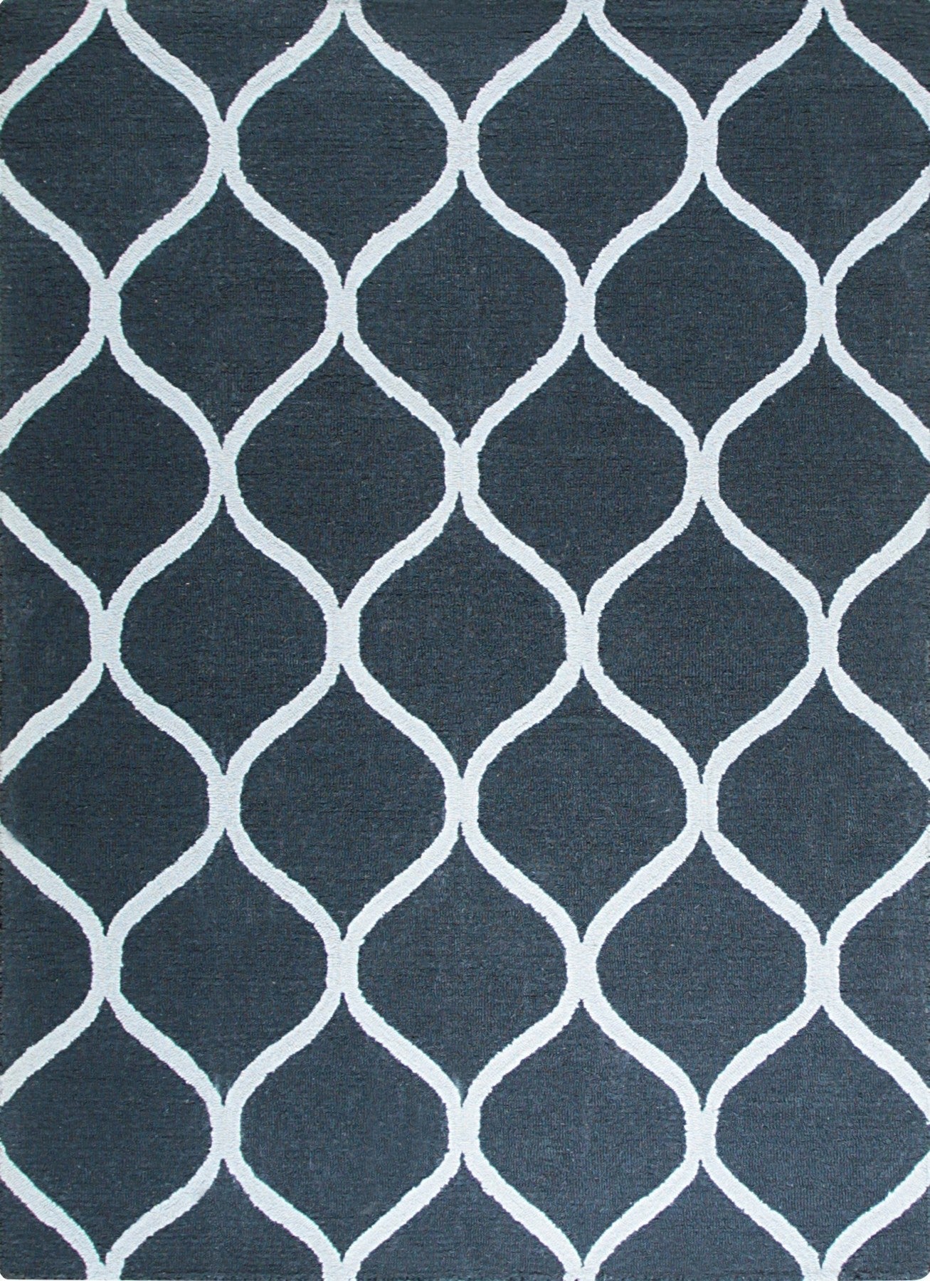 Isolated view of Beautiful Luna Black Hand Tufted Wool Rug, showcasing its design.