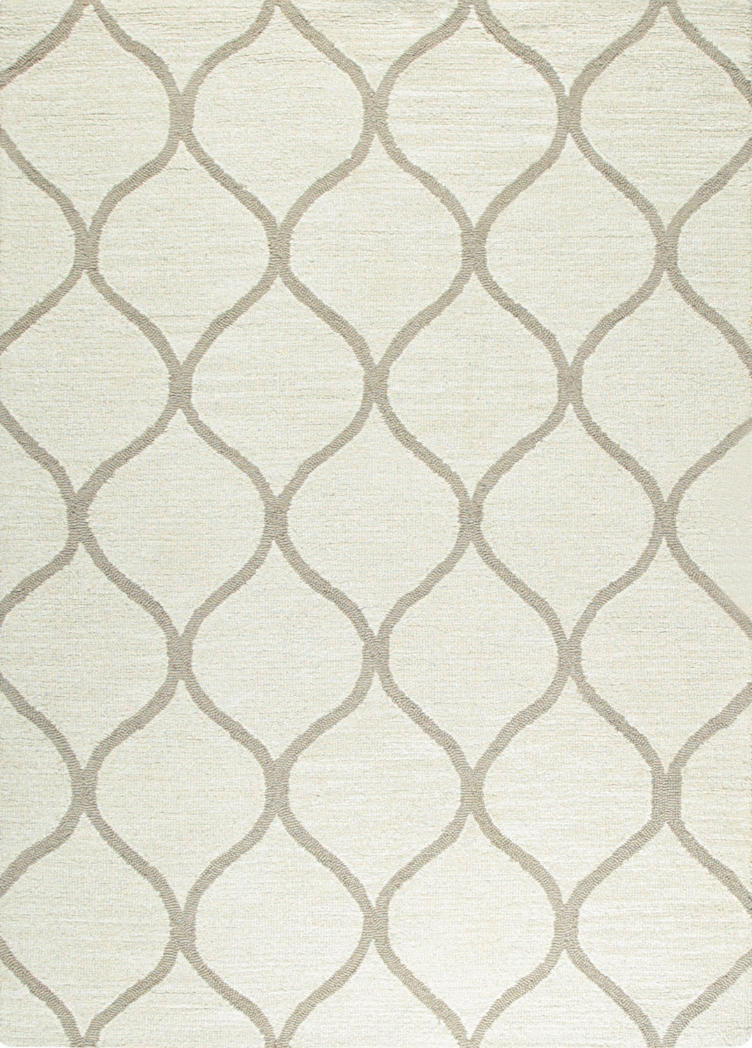 Isolated view of Zinnia Clara Light Gold Hand Tufted Wool Rug, showcasing its intricate floral pattern and soft, light gold hues.