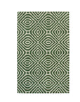 Hand-tufted Wool Green Transitional Modern Modern Stripes Rug